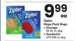 Safeway Ziploc Mega Pack Bags offer