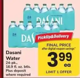Safeway Dasani Water offer