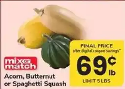 Safeway Acorn, Butternut or Spaghetti Squash offer