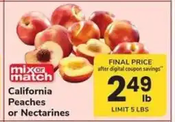 Safeway California Peaches or Nectarines offer
