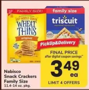 Safeway Nabisco Snack Crackers Family Size offer