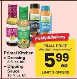 Safeway Primal Kitchen Dressing or Dipping Sauce offer
