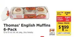 ShopRite Thomas' English Muffins 6-Pack offer