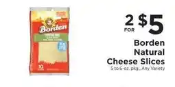 ShopRite Borden Natural Cheese Slices offer
