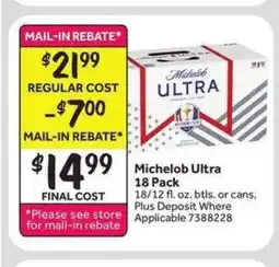 Stop&Shop Michelob Ultra 18 Pack offer