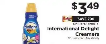 ShopRite International Delight Creamers offer