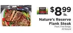 ShopRite Nature's Reserve Flank Steak offer