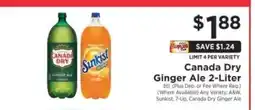 ShopRite Canada Dry Ginger Ale 2- liter offer