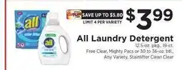 ShopRite all Laundry Detergent offer