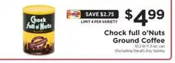 ShopRite Chock full O'Nuts Ground Coffee offer