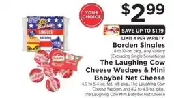 ShopRite Borden Singles / The Laughing Cow Cheese Wedges & Mini Babybel Net Cheese offer