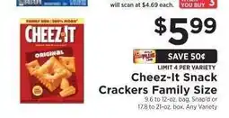 ShopRite Cheez-It Snack Crackers Family Size offer