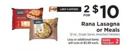 ShopRite Rana Lasagna or Meals offer