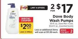 ShopRite Dove Body Wash Pumps offer