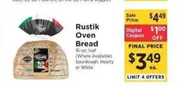 ShopRite Rustik Oven Bread offer