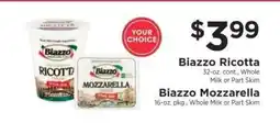 ShopRite Biazzo Ricotta or Biazzo Mozzarella offer