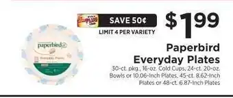 ShopRite Paperbird Everyday Plates offer