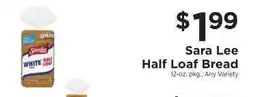 ShopRite Sara Lee Half Loaf Bread offer