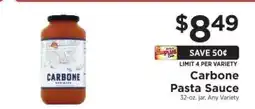 ShopRite Carbone Pasta Sauce offer