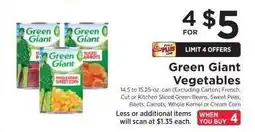 ShopRite Green Giant Vegetables offer