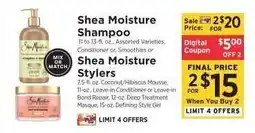 ShopRite Shea Moisture Shampoo or Stylers offer