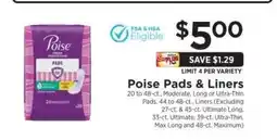 ShopRite Poise Pads & Liners offer