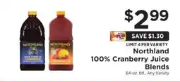 ShopRite Northland 100% Cranberry Juice Blends offer