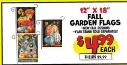 Ollie's 12 X 18 FALL GARDEN FLAGS offer