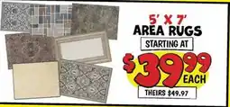 Ollie's 5' X 7' AREA RUGS offer
