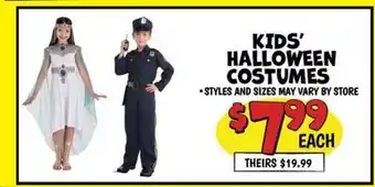 Ollie's KIDS' HALLOWEEN COSTUMES offer