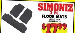 Ollie's SIMONIZ 3 PC. FLOOR MATS offer