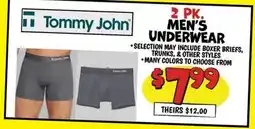 Ollie's Tommy John 2 PK. MEN'S UNDERWEAR offer