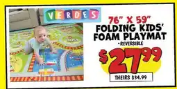 Ollie's 76 x 59 FOLDING KIDS' FOAM PLAYMAT offer