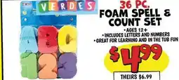 Ollie's 36 PC. FOAM SPELL & COUNT SET offer