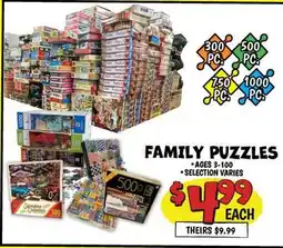 Ollie's FAMILY PUZZLES offer