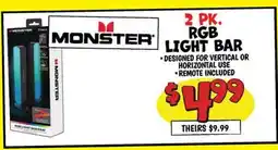 Ollie's MONSTER 2 PK. RGB LIGHT BAR offer