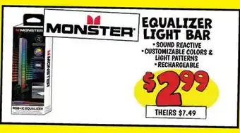 Ollie's MONSTER EQUALIZER LIGHT BAR offer