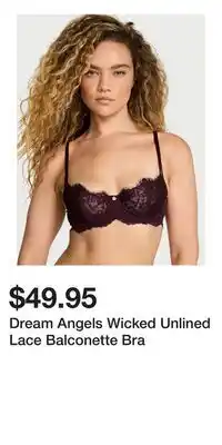 Victoria's Secret Dream Angels Wicked Unlined Lace Balconette Bra offer