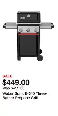 Cabela's Weber Spirit E-310 Three-Burner Propane Grill offer