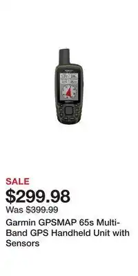 Cabela's Garmin GPSMAP 65s Multi-Band GPS Handheld Unit with Sensors offer