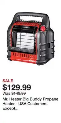Cabela's Mr. Heater Big Buddy Propane Heater - USA Customers Except Massachusetts offer