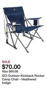 Cabela's GCI Outdoor Kickback Rocker Camp Chair - Heathered Indigo offer