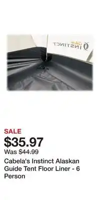 Cabela's Cabela's Instinct Alaskan Guide Tent Floor Liner - 6 Person offer