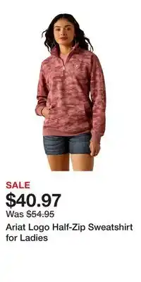 Cabela's Ariat Logo Half-Zip Sweatshirt for Ladies offer