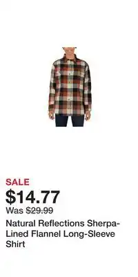 Cabela's Natural Reflections Sherpa-Lined Flannel Long-Sleeve Shirt offer