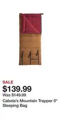 Cabela's Cabela's Mountain Trapper 0° Sleeping Bag offer