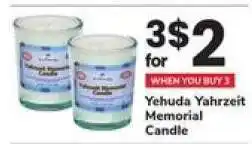 Safeway Yehuda Yahrzeit Memorial Candle offer