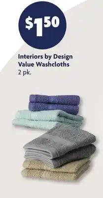 Family Dollar Interiors by Design Value Washcloths offer