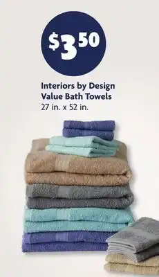 Family Dollar Interiors by Design Value Bath Towels offer