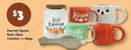 Family Dollar Harvest Spoon Rest, Glass Canister, or Mugs offer
